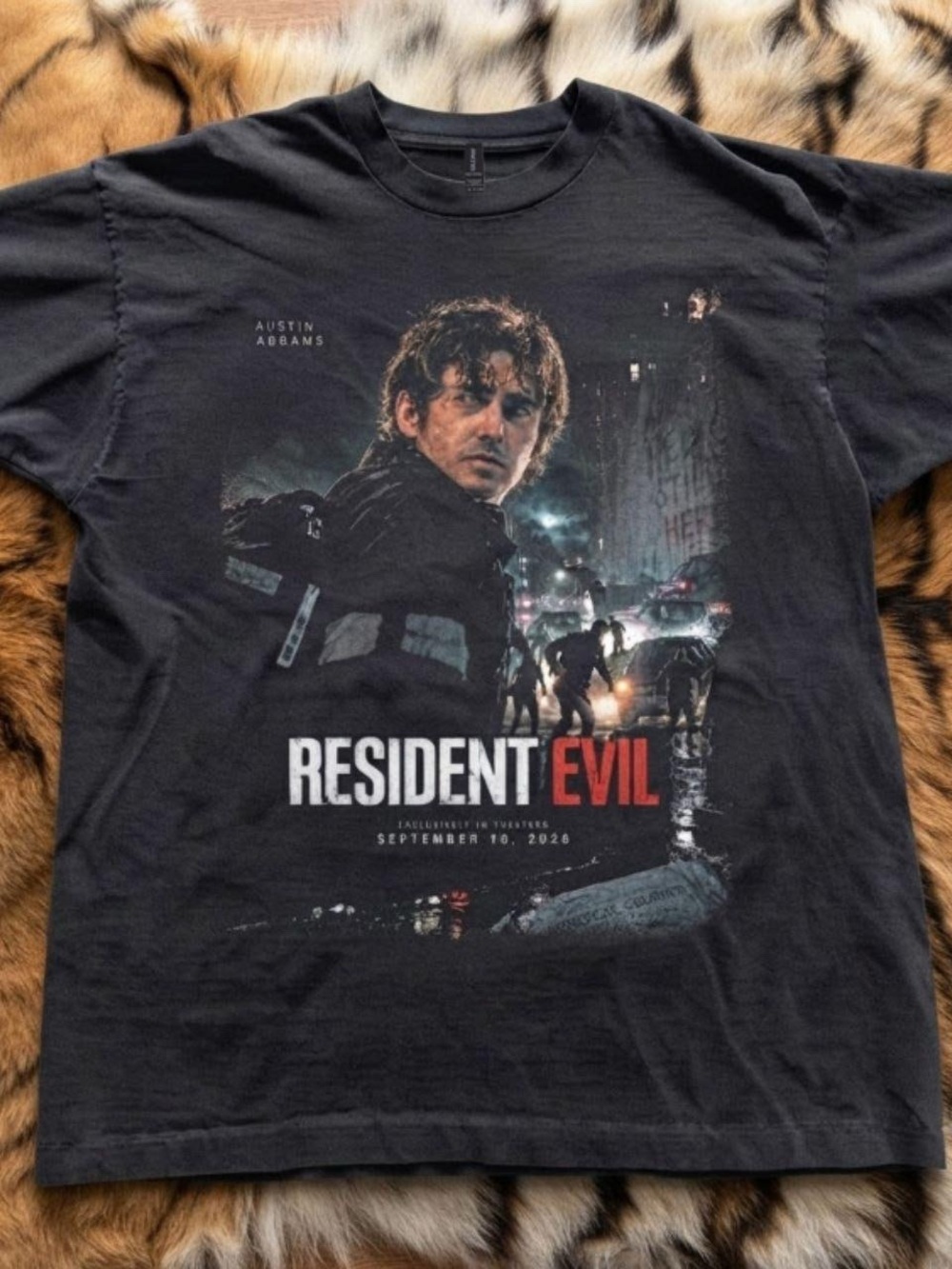 Gildan Black Resident Evil Graphic Tee with Red Accents